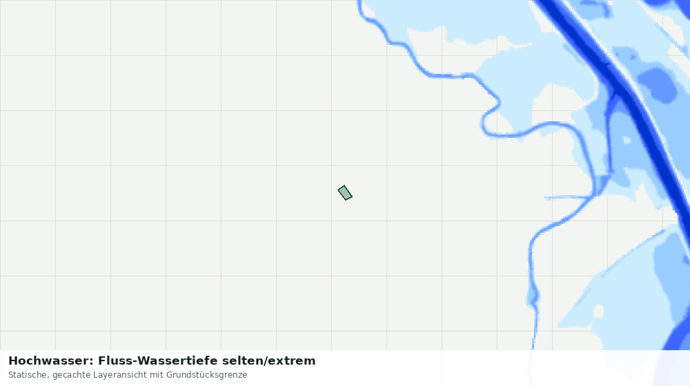 Statische Kartenansicht: Hochwasser: Fluss-Wassertiefe selten/extrem