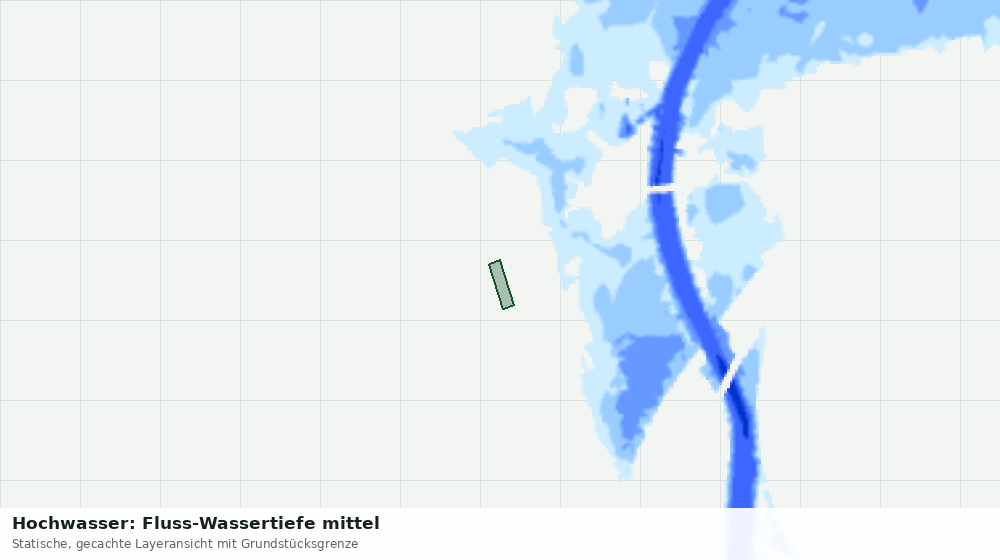 Statische Kartenansicht: Hochwasser: Fluss-Wassertiefe mittel