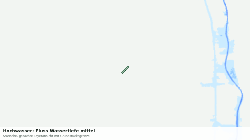Statische Kartenansicht: Hochwasser: Fluss-Wassertiefe mittel