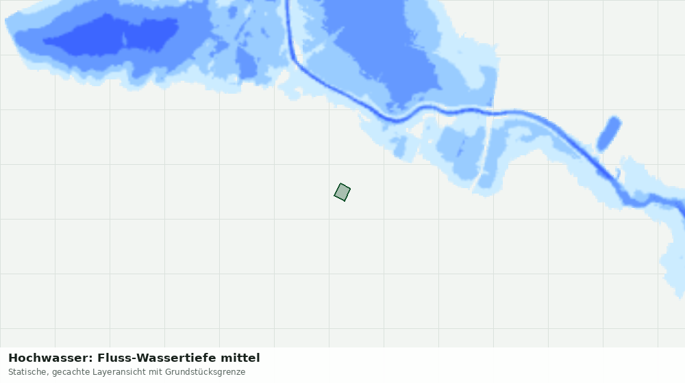 Statische Kartenansicht: Hochwasser: Fluss-Wassertiefe mittel