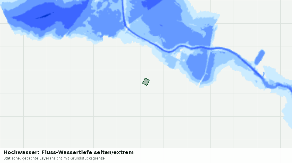 Statische Kartenansicht: Hochwasser: Fluss-Wassertiefe selten/extrem