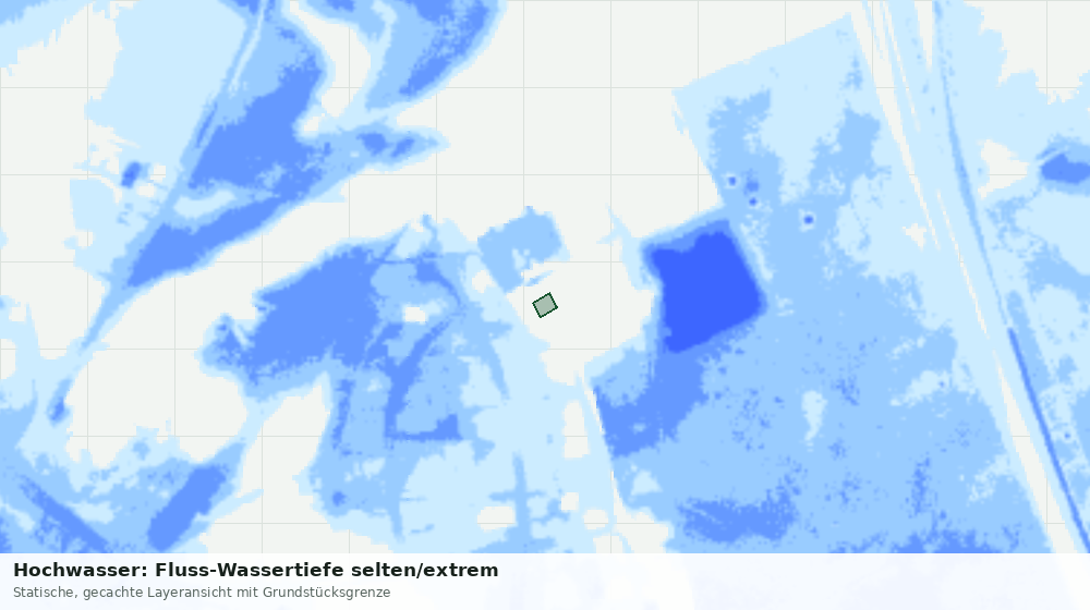 Statische Kartenansicht: Hochwasser: Fluss-Wassertiefe selten/extrem