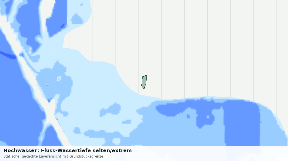 Statische Kartenansicht: Hochwasser: Fluss-Wassertiefe selten/extrem