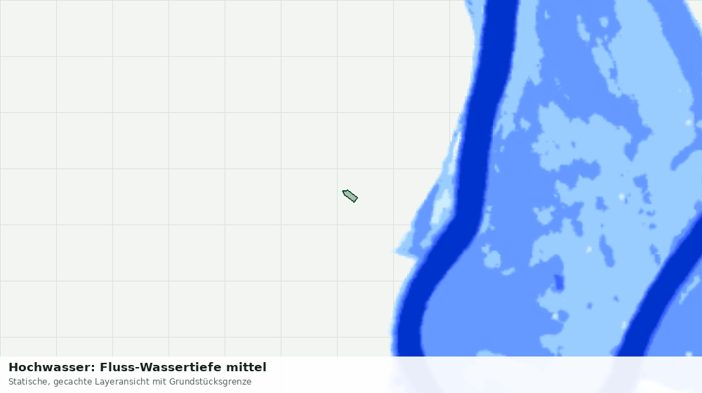 Statische Kartenansicht: Hochwasser: Fluss-Wassertiefe mittel
