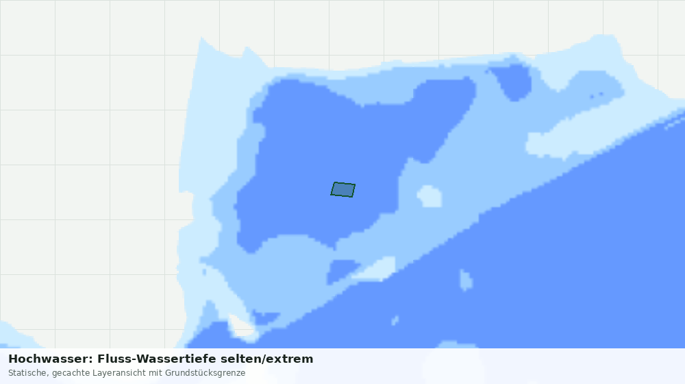 Statische Kartenansicht: Hochwasser: Fluss-Wassertiefe selten/extrem