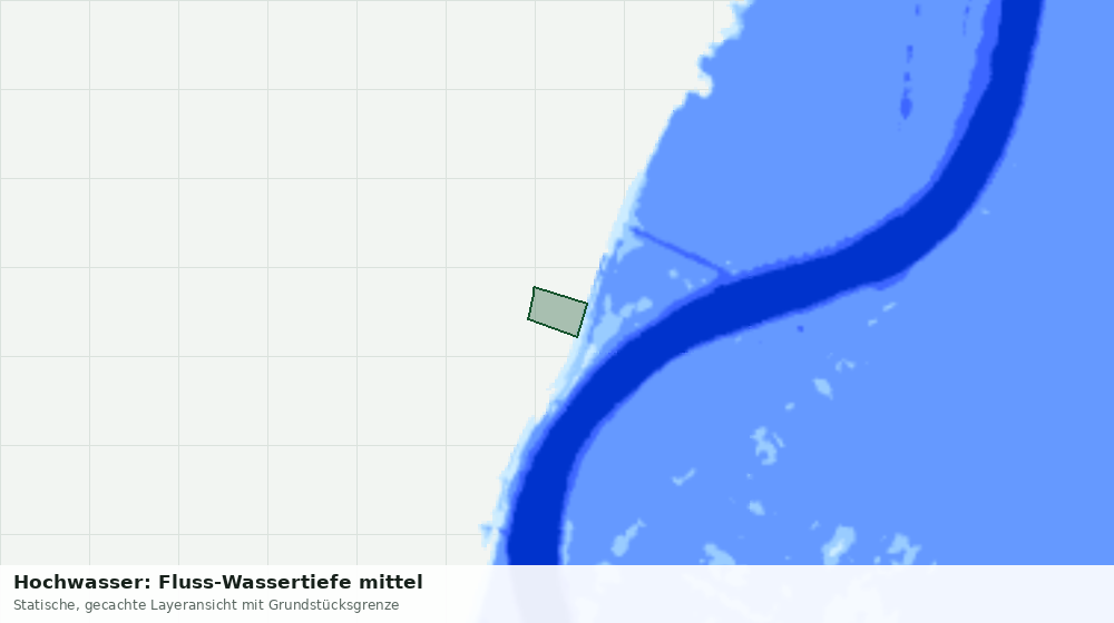 Statische Kartenansicht: Hochwasser: Fluss-Wassertiefe mittel