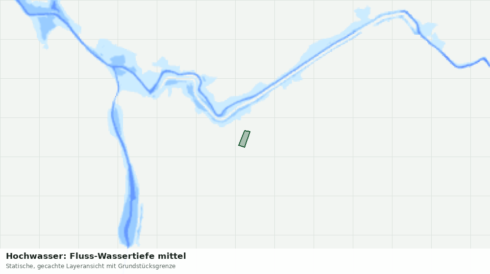 Statische Kartenansicht: Hochwasser: Fluss-Wassertiefe mittel