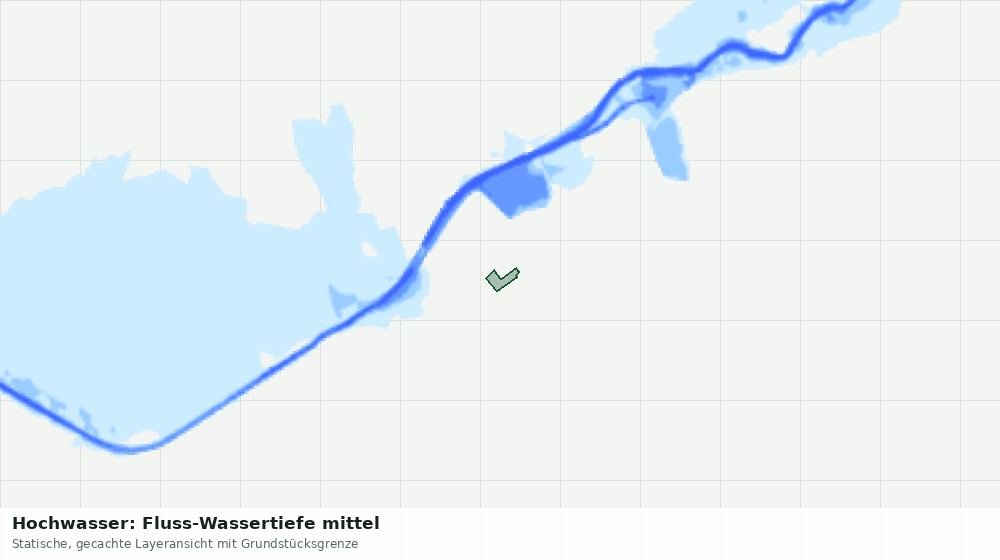 Statische Kartenansicht: Hochwasser: Fluss-Wassertiefe mittel