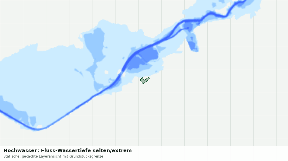 Statische Kartenansicht: Hochwasser: Fluss-Wassertiefe selten/extrem