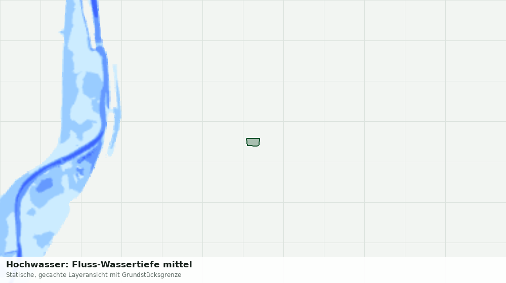 Statische Kartenansicht: Hochwasser: Fluss-Wassertiefe mittel