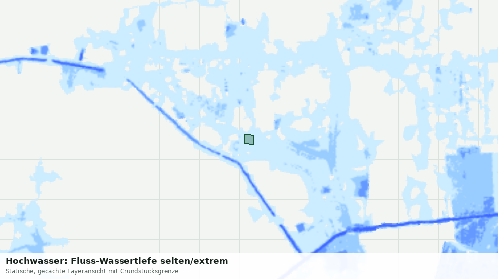 Statische Kartenansicht: Hochwasser: Fluss-Wassertiefe selten/extrem