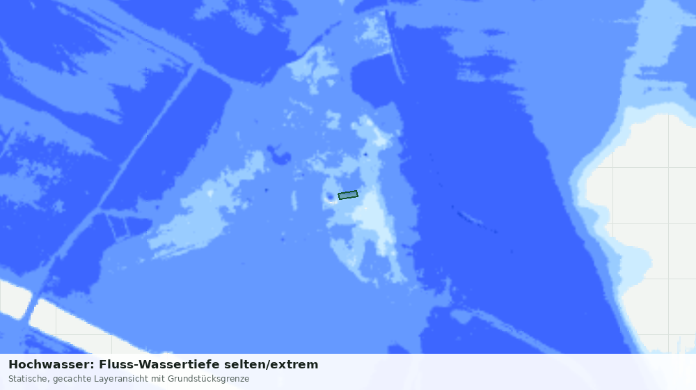 Statische Kartenansicht: Hochwasser: Fluss-Wassertiefe selten/extrem