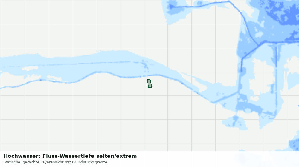 Statische Kartenansicht: Hochwasser: Fluss-Wassertiefe selten/extrem