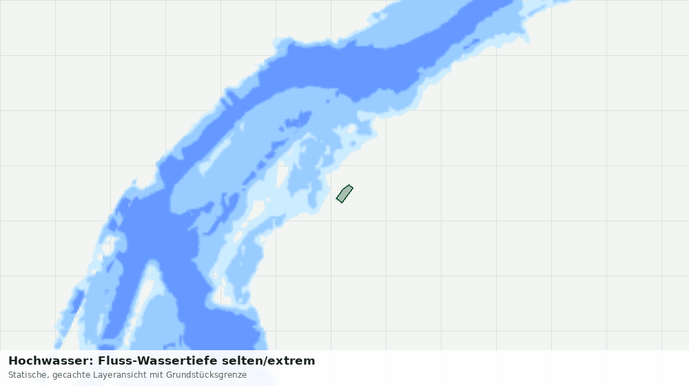 Statische Kartenansicht: Hochwasser: Fluss-Wassertiefe selten/extrem