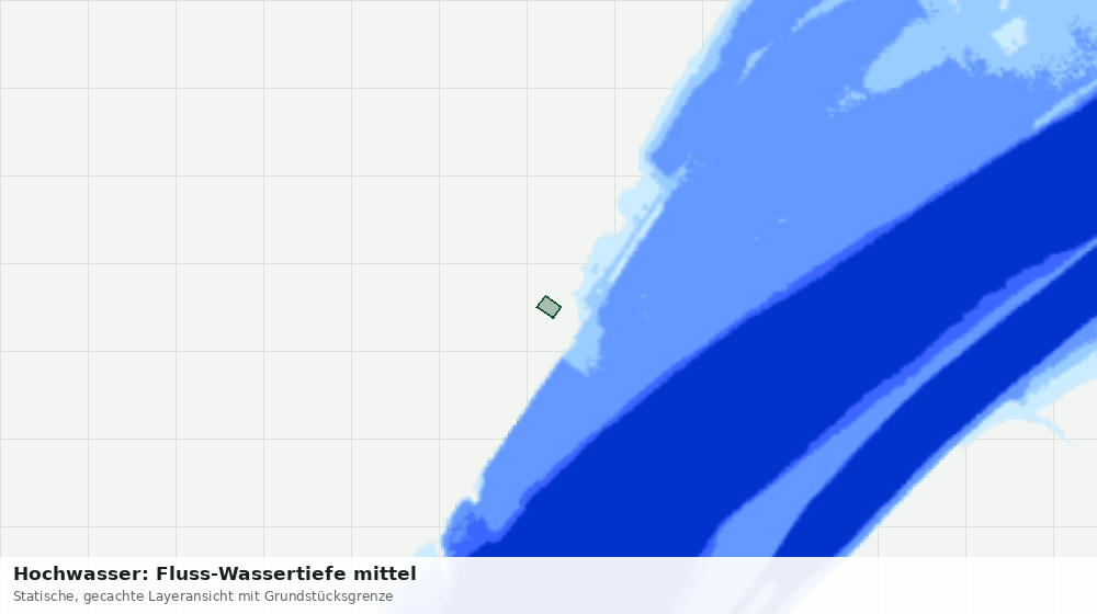 Statische Kartenansicht: Hochwasser: Fluss-Wassertiefe mittel