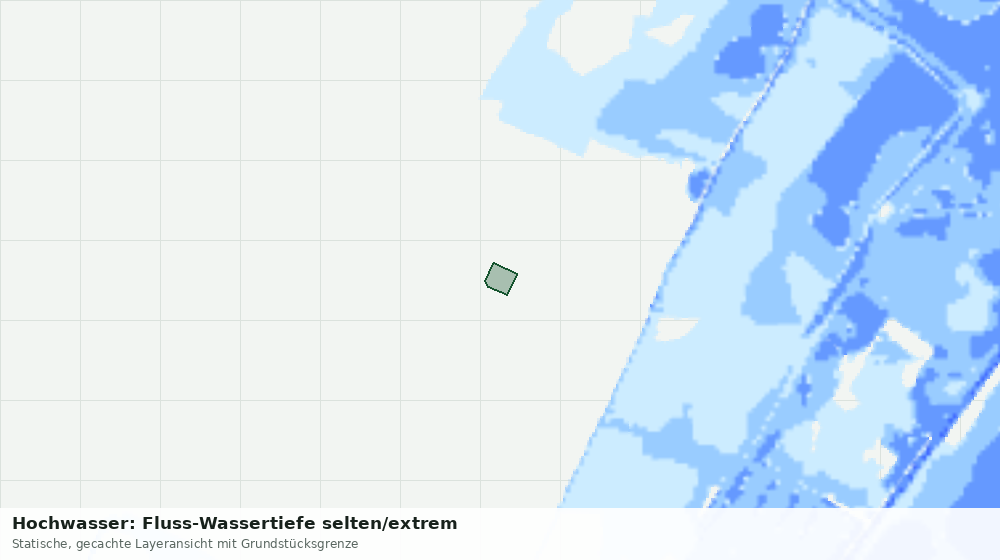 Statische Kartenansicht: Hochwasser: Fluss-Wassertiefe selten/extrem