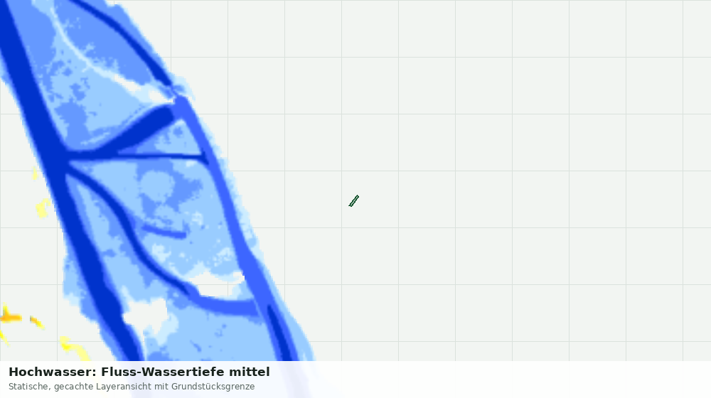 Statische Kartenansicht: Hochwasser: Fluss-Wassertiefe mittel