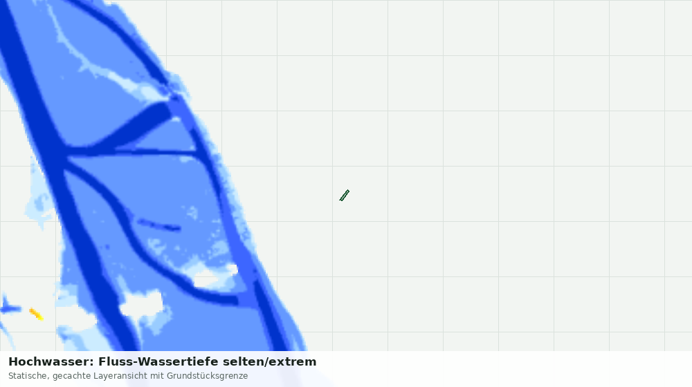 Statische Kartenansicht: Hochwasser: Fluss-Wassertiefe selten/extrem