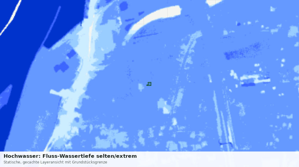 Statische Kartenansicht: Hochwasser: Fluss-Wassertiefe selten/extrem