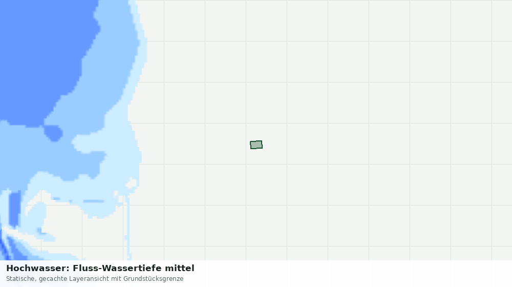 Statische Kartenansicht: Hochwasser: Fluss-Wassertiefe mittel