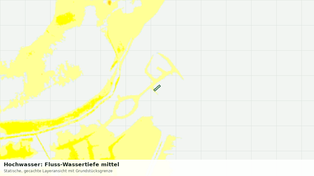 Statische Kartenansicht: Hochwasser: Fluss-Wassertiefe mittel