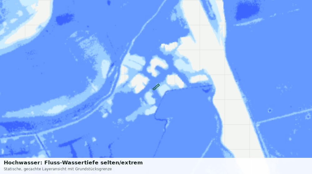 Statische Kartenansicht: Hochwasser: Fluss-Wassertiefe selten/extrem