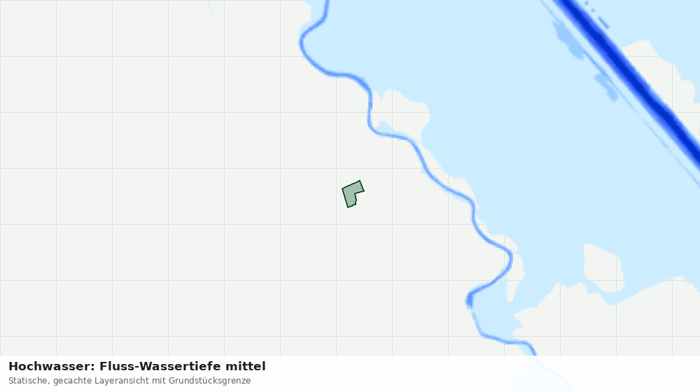 Statische Kartenansicht: Hochwasser: Fluss-Wassertiefe mittel