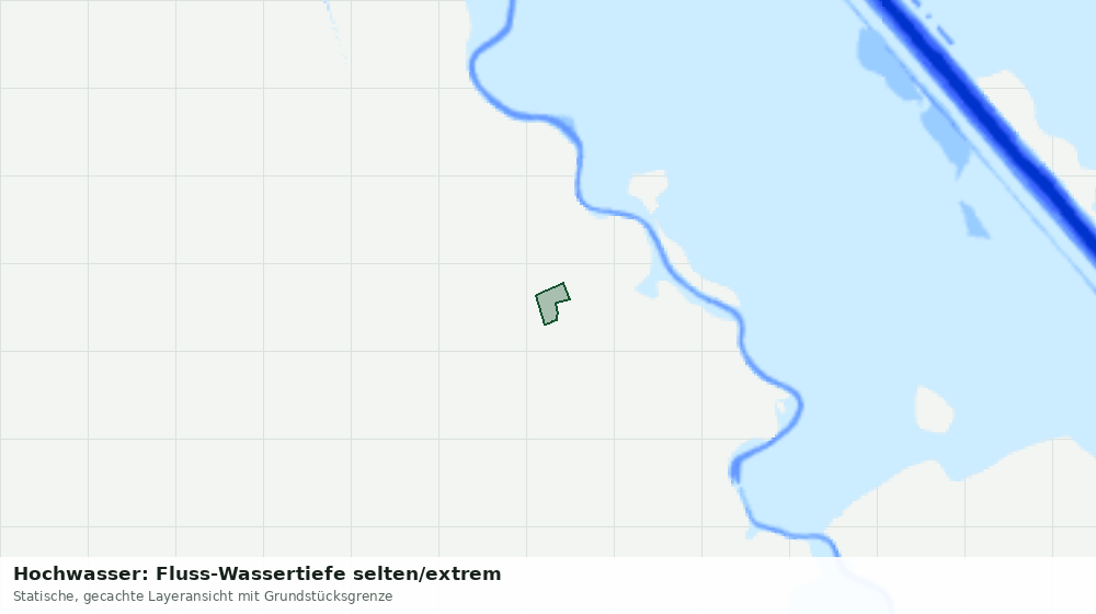 Statische Kartenansicht: Hochwasser: Fluss-Wassertiefe selten/extrem