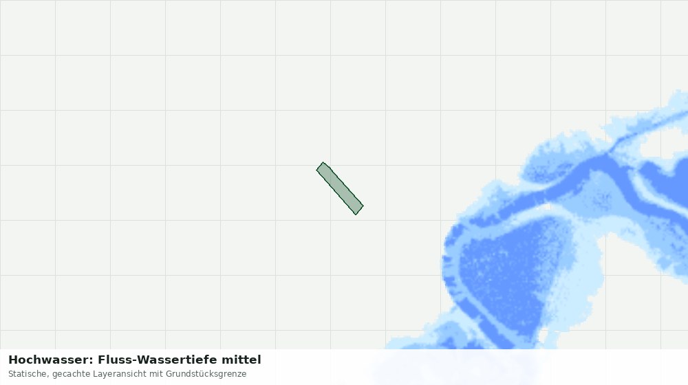 Statische Kartenansicht: Hochwasser: Fluss-Wassertiefe mittel