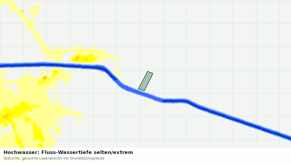 Statische Kartenansicht: Hochwasser: Fluss-Wassertiefe selten/extrem