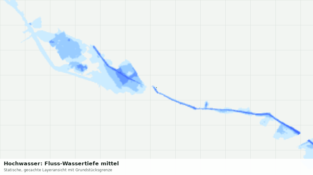 Statische Kartenansicht: Hochwasser: Fluss-Wassertiefe mittel