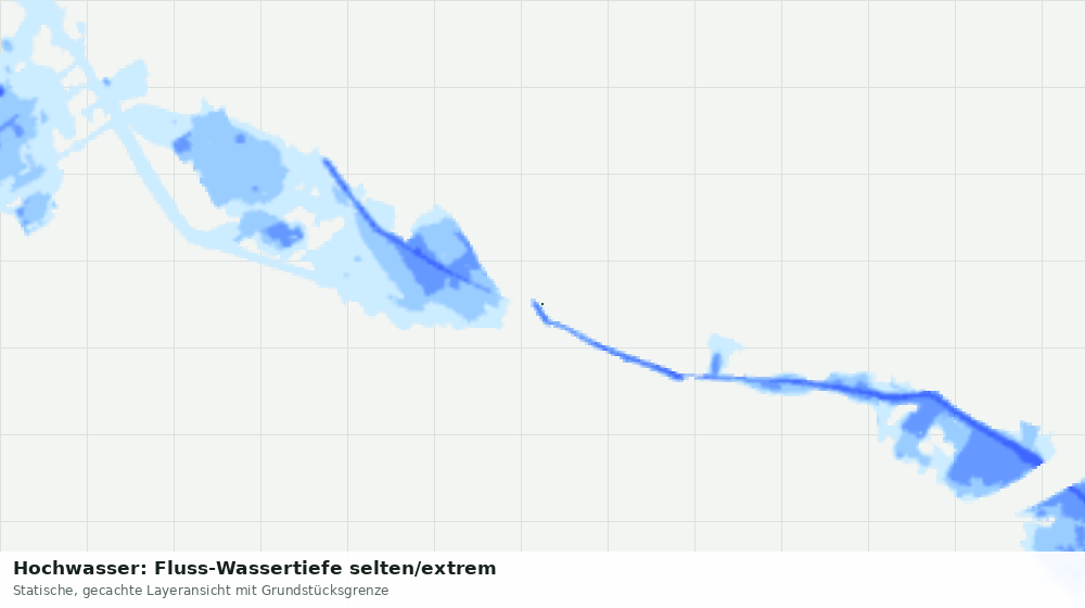 Statische Kartenansicht: Hochwasser: Fluss-Wassertiefe selten/extrem