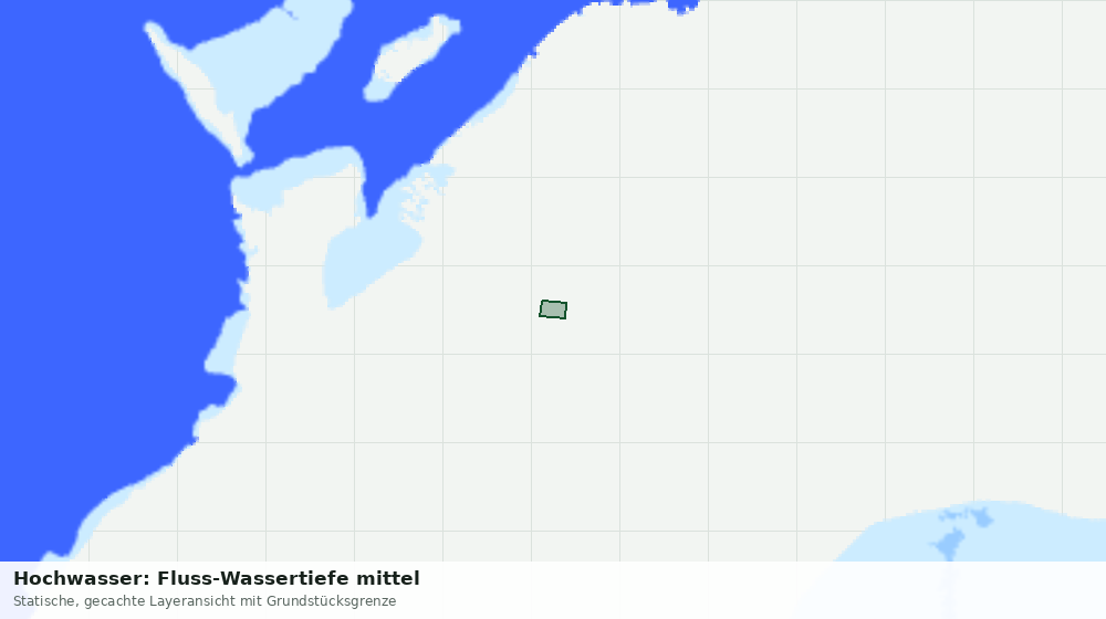Statische Kartenansicht: Hochwasser: Fluss-Wassertiefe mittel