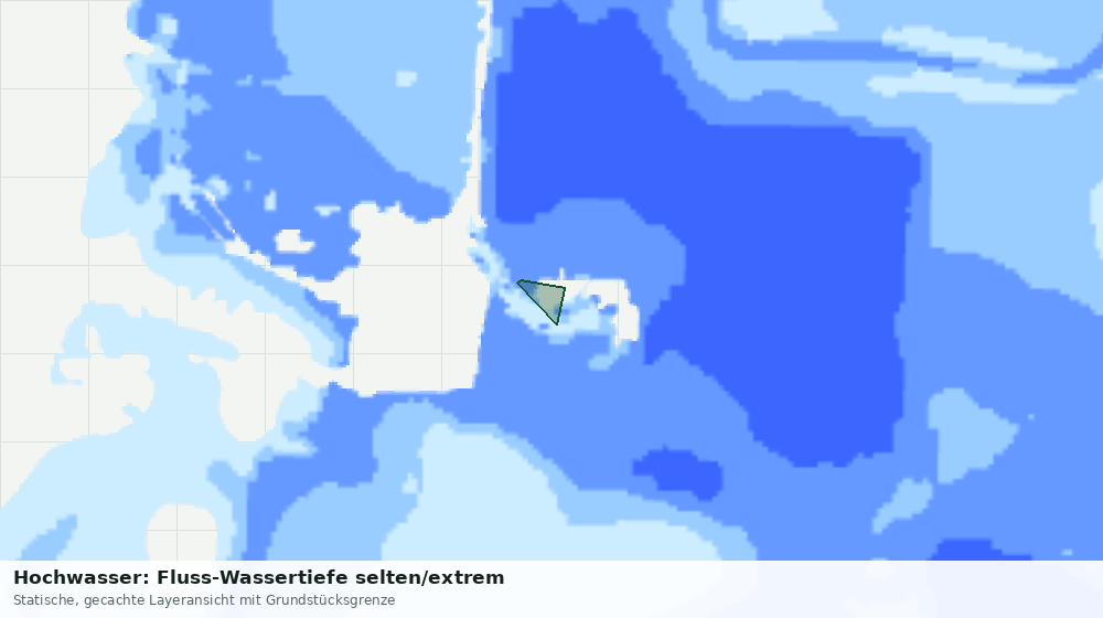 Statische Kartenansicht: Hochwasser: Fluss-Wassertiefe selten/extrem