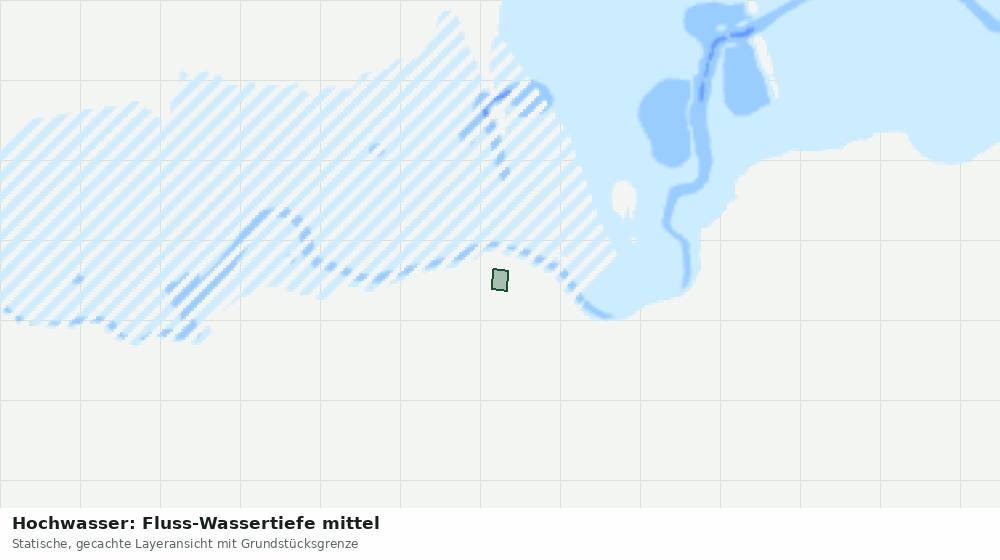 Statische Kartenansicht: Hochwasser: Fluss-Wassertiefe mittel