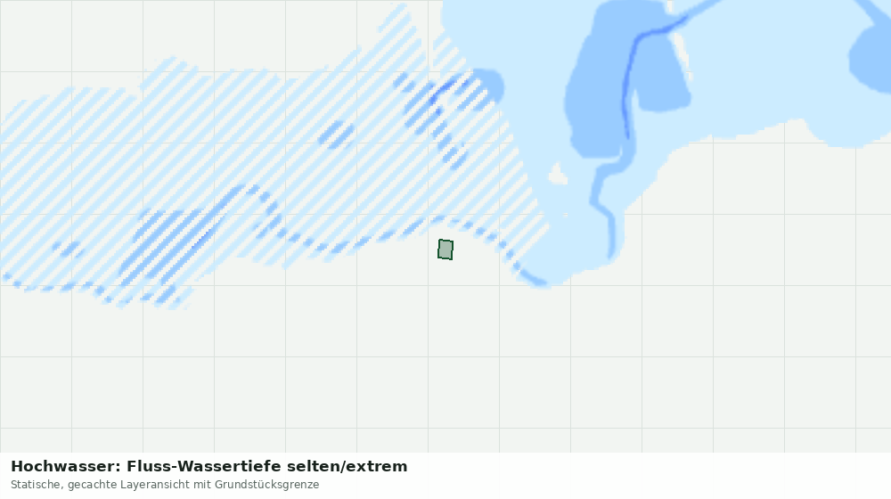 Statische Kartenansicht: Hochwasser: Fluss-Wassertiefe selten/extrem