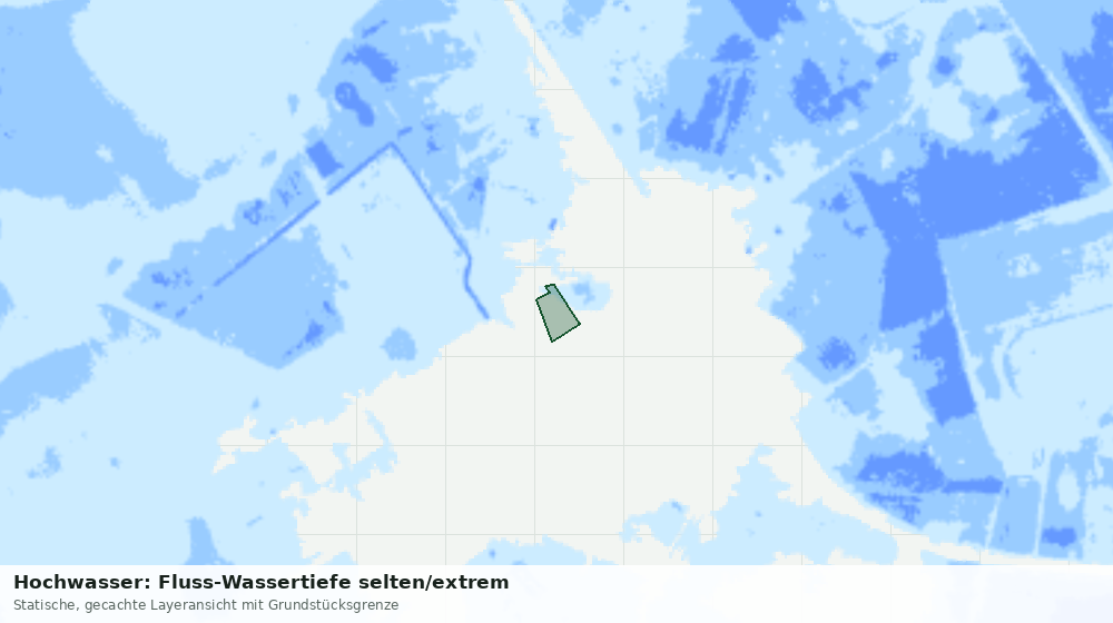 Statische Kartenansicht: Hochwasser: Fluss-Wassertiefe selten/extrem