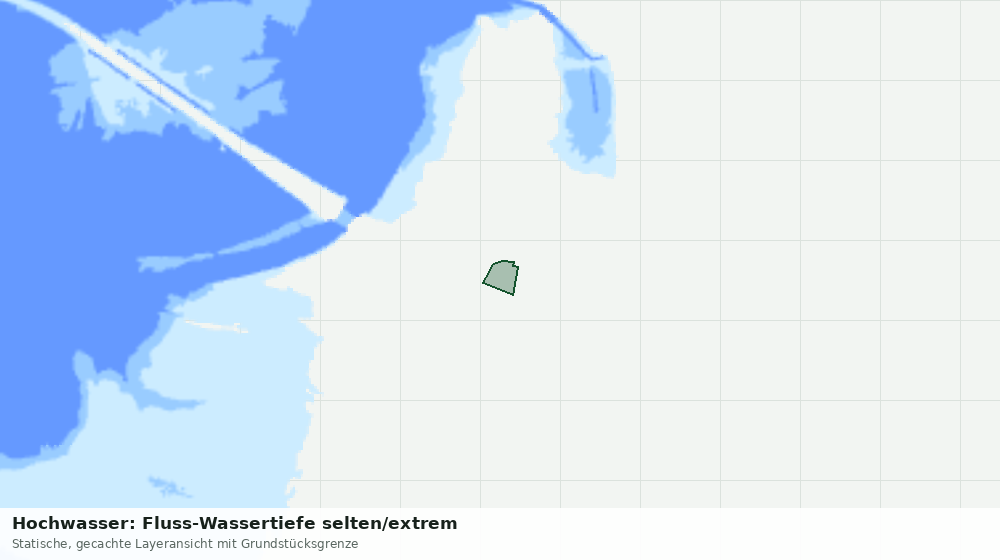 Statische Kartenansicht: Hochwasser: Fluss-Wassertiefe selten/extrem
