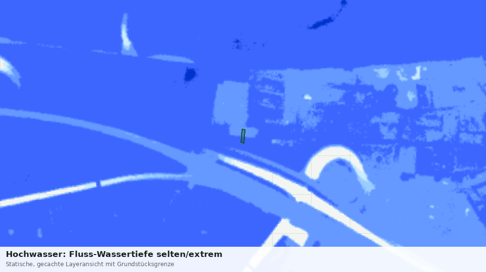 Statische Kartenansicht: Hochwasser: Fluss-Wassertiefe selten/extrem
