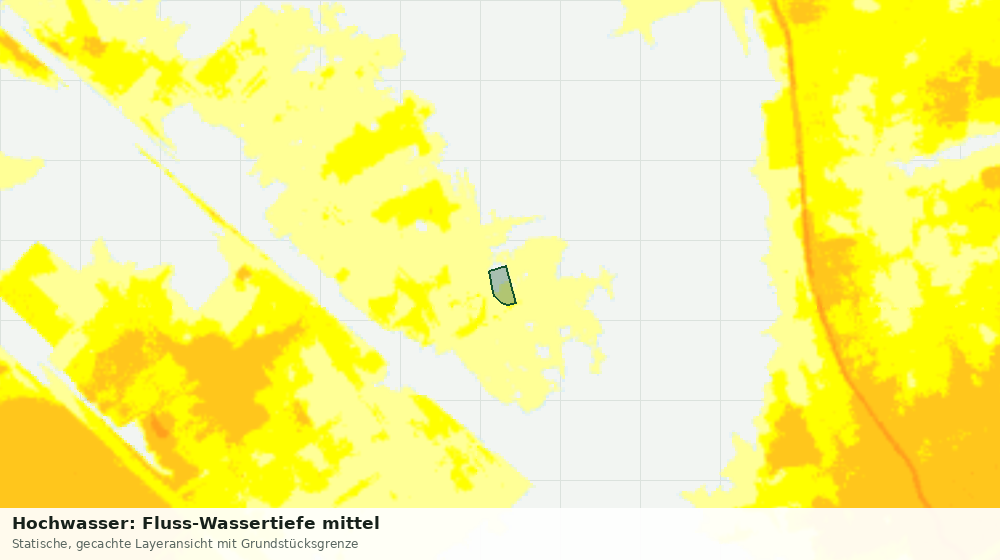 Statische Kartenansicht: Hochwasser: Fluss-Wassertiefe mittel