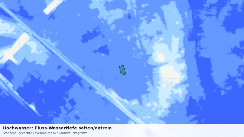 Statische Kartenansicht: Hochwasser: Fluss-Wassertiefe selten/extrem