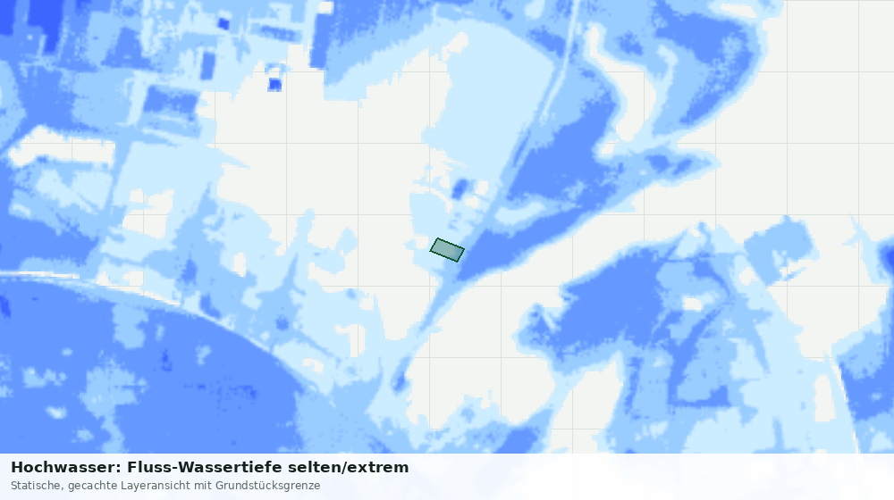 Statische Kartenansicht: Hochwasser: Fluss-Wassertiefe selten/extrem