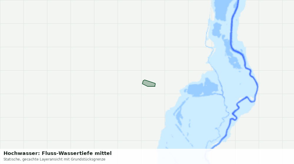 Statische Kartenansicht: Hochwasser: Fluss-Wassertiefe mittel