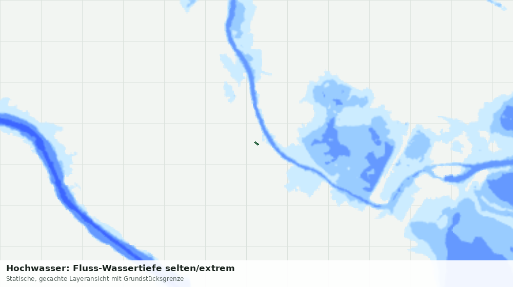 Statische Kartenansicht: Hochwasser: Fluss-Wassertiefe selten/extrem
