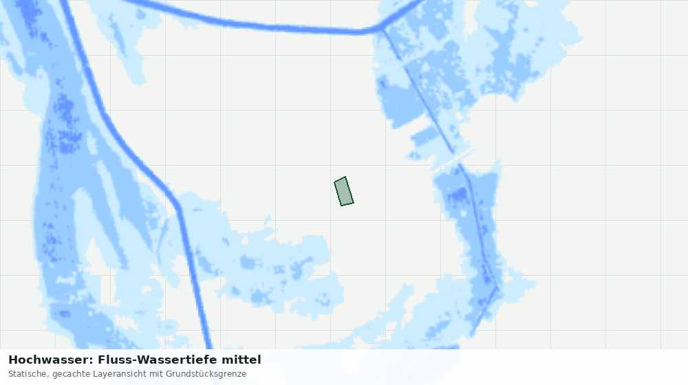 Statische Kartenansicht: Hochwasser: Fluss-Wassertiefe mittel