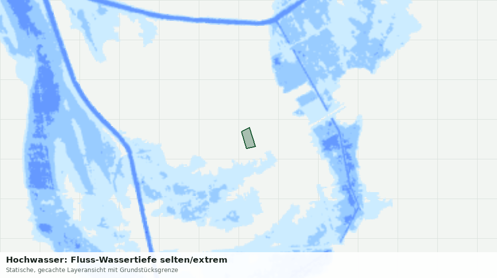 Statische Kartenansicht: Hochwasser: Fluss-Wassertiefe selten/extrem