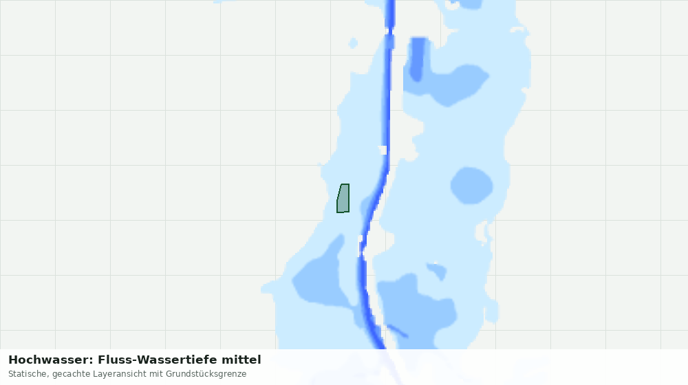 Statische Kartenansicht: Hochwasser: Fluss-Wassertiefe mittel