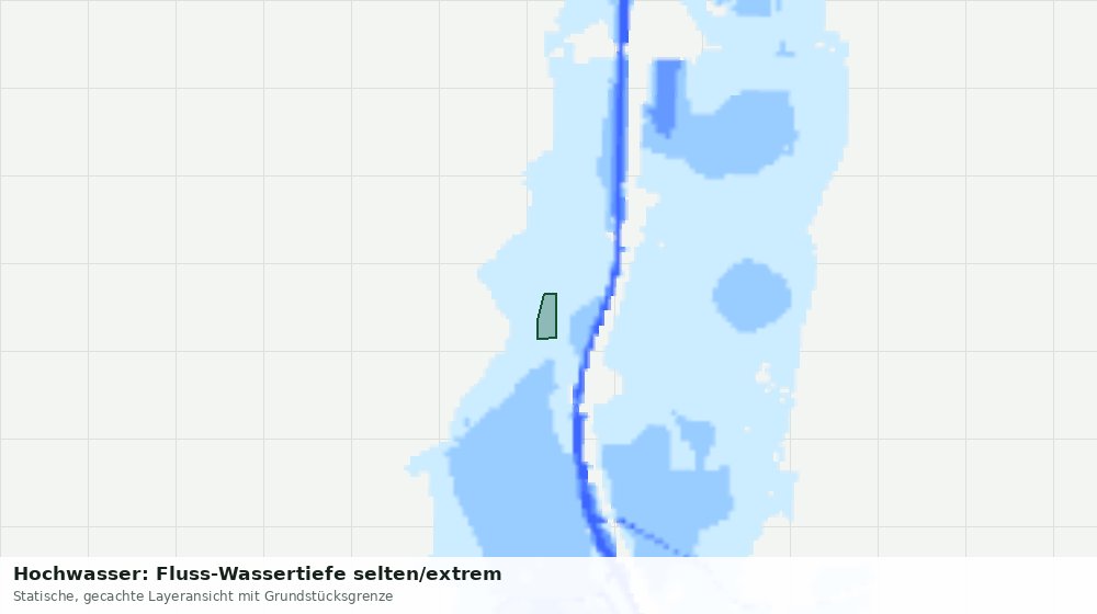 Statische Kartenansicht: Hochwasser: Fluss-Wassertiefe selten/extrem