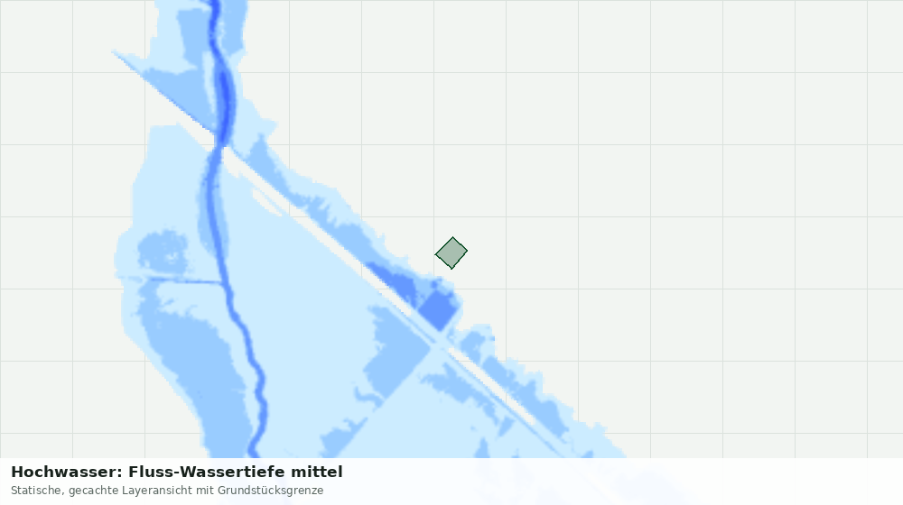 Statische Kartenansicht: Hochwasser: Fluss-Wassertiefe mittel