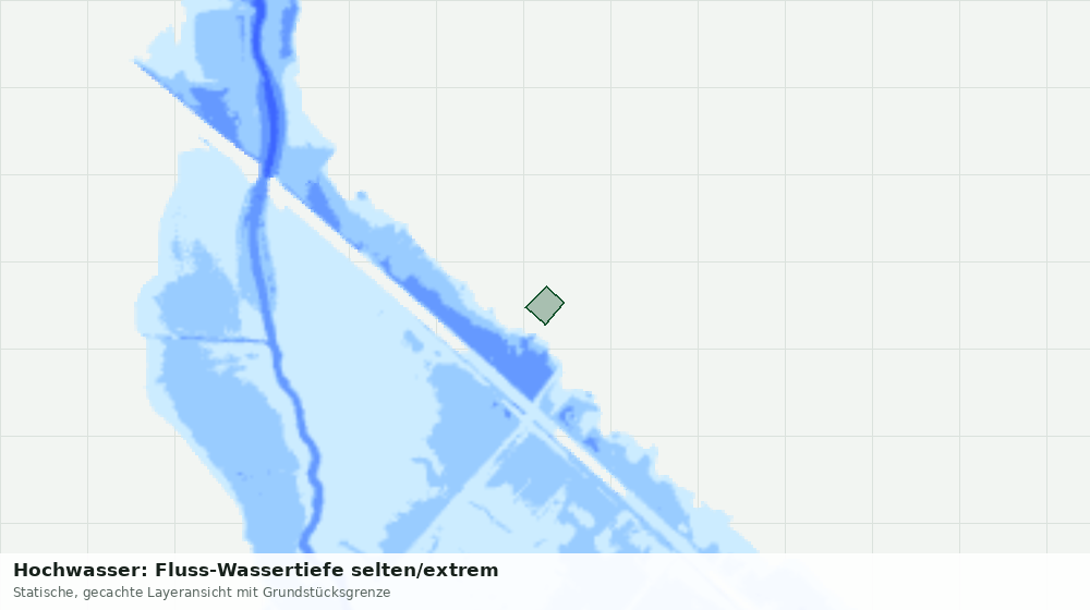 Statische Kartenansicht: Hochwasser: Fluss-Wassertiefe selten/extrem